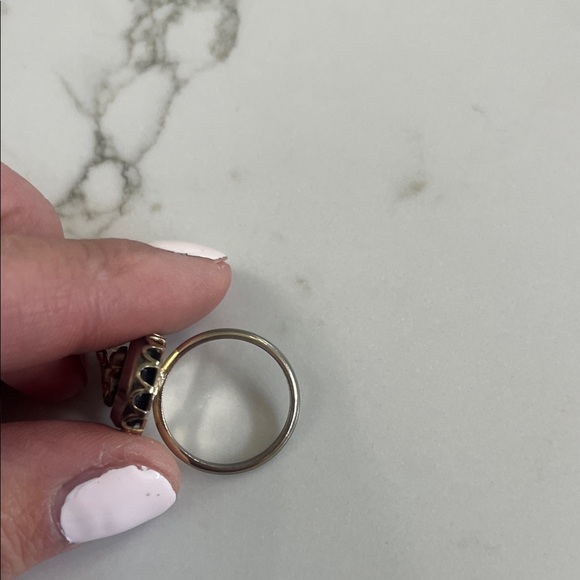 Gold and Black Statement Ring - Picture 4 of 6